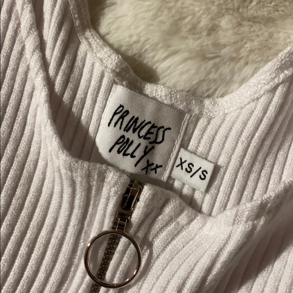 princess polly | white o-ring cropped tank top - Picture 2 of 2